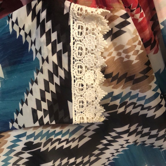 Gabriella Rocha 3/4 sleeve chevron print dress - Picture 4 of 5